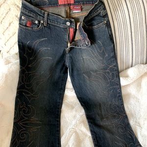 Vintage Bongo Embroidery Embellished Jeans